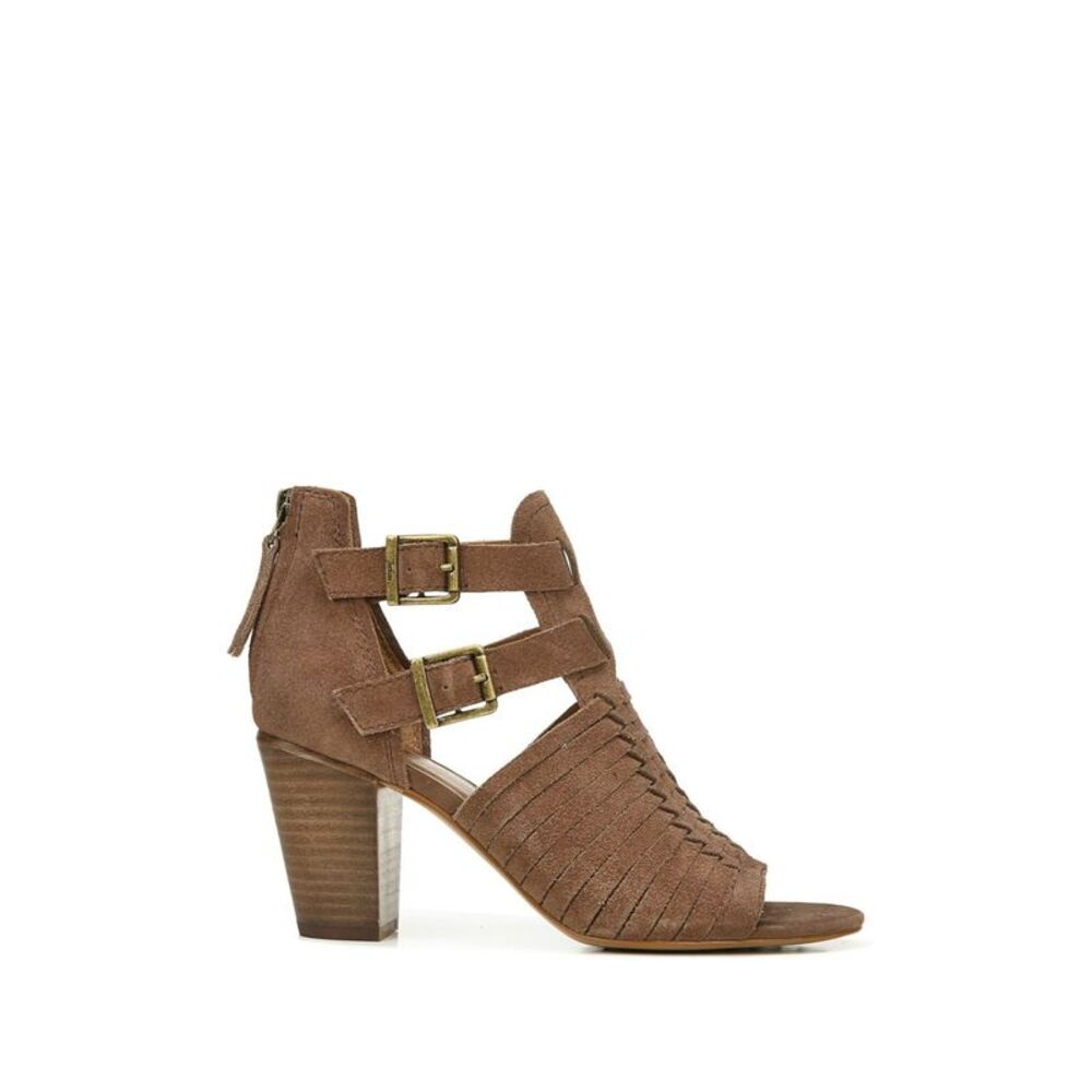ZODIAC Womens Brown Woven Cassie Round Toe Block Heel Leather Sandals 6.5 - Picture 2 of 4